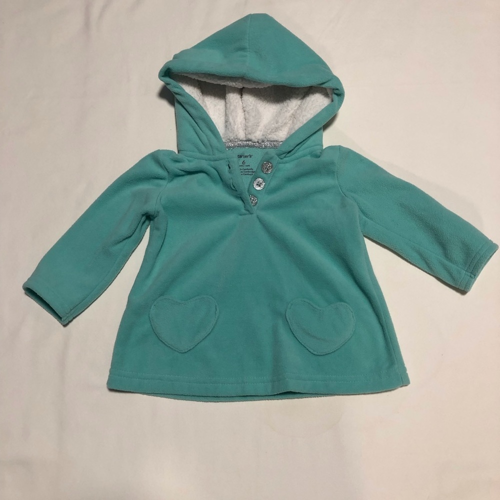 Carter’s Mint Green Fleece-Style Pullover Top 6M